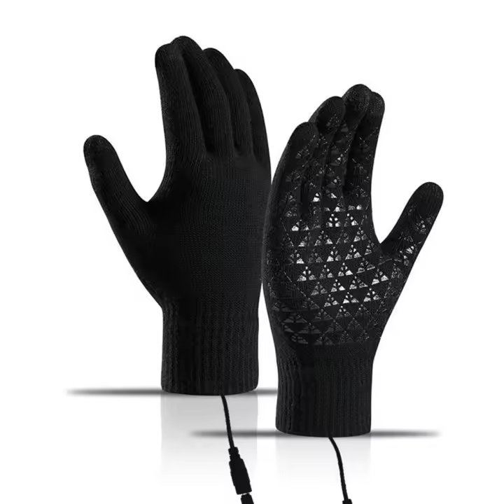 Guantes calefactados eléctricos cálidos para hombres y mujeres, guantes de Ciclismo de punto táctil, guantes antideslizantes para computadora, invierno, nuevo - 1