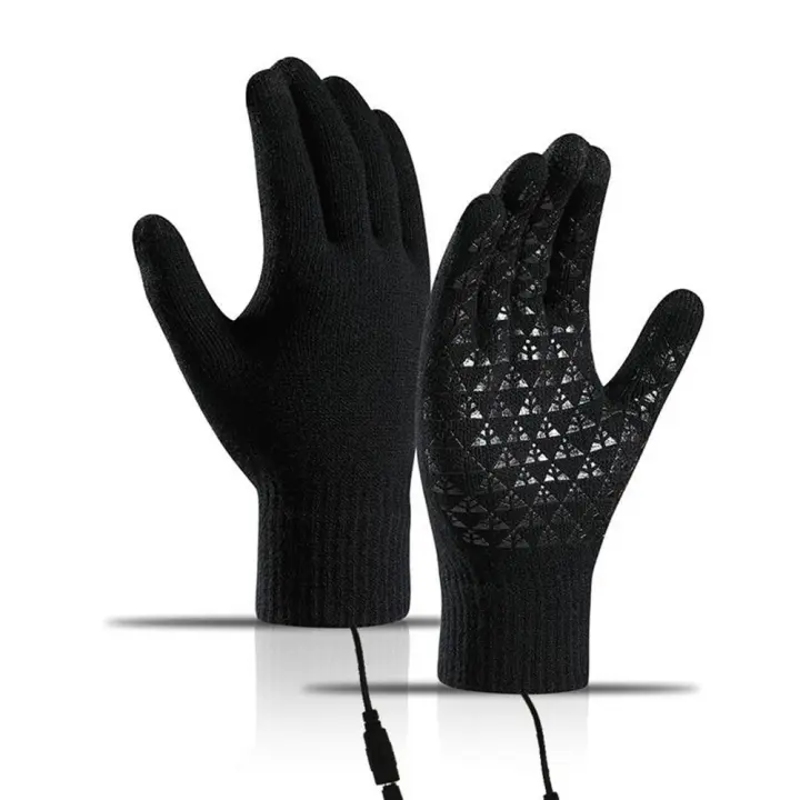 Guantes calefactados eléctricos cálidos para hombres y mujeres, guantes de Ciclismo de punto táctil, guantes antideslizantes para computadora, invierno, nuevo - 1