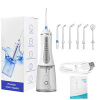 Irrigador bucal de hilo dental con 5 modos, limpiador de dientes de agua, 6 puntas, portátil recargable a prueba de agua IPX7 - details 5