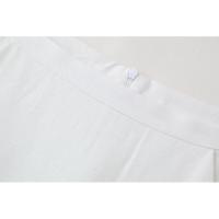 BUNO-Falda blanca elegante con bordado Floral negro, falda de verano para mujer, falda larga holgada con bolsillos de cintura alta - details 6