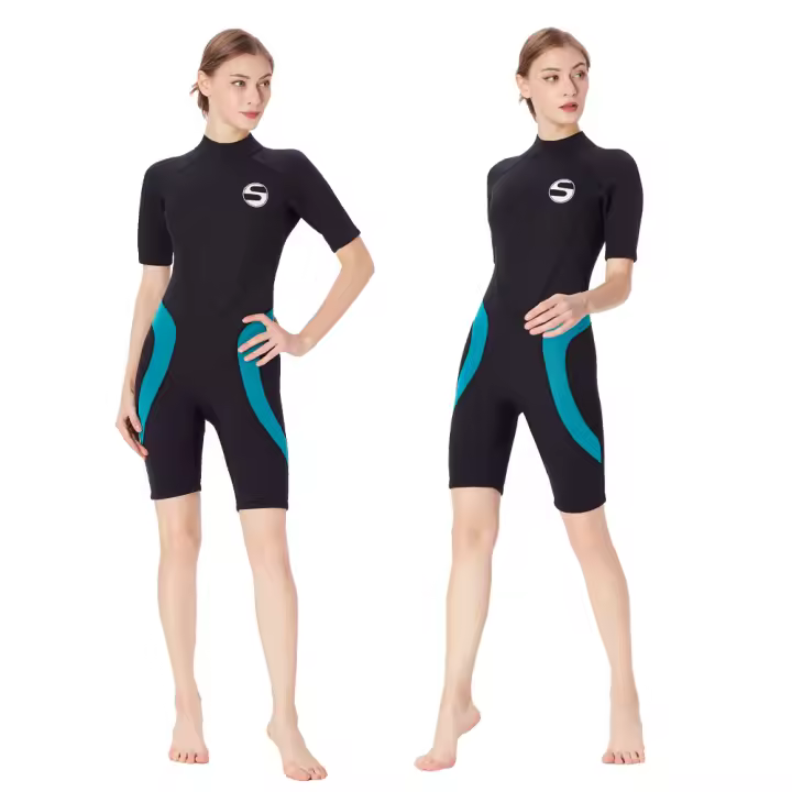 Traje de buceo corto de 3mm, azul, CNW013.L - 1