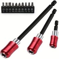 Extensión de broca magnética de liberación rápida, Kit de herramientas con vástago hexagonal de 1/4 pulgadas, Compatible con - details 5