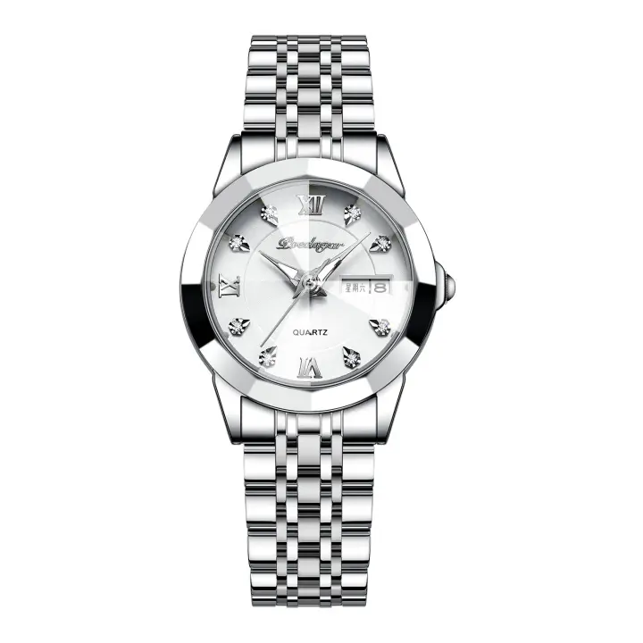 Nuevo reloj suizo para mujer, resistente al agua, luminoso, con calendario dual - 1
