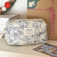 Bolso De Maquillaje Para Mujer Vintage Floral Zipper Organizador De Viaje Para Cosméticos Bolsa De Mano Con Cierre De Cremallera - details 4
