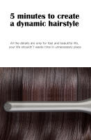 Plancha de pelo profesional 2 en 1, rizador de pelo de cerámica, lápiz de hierro plano para pelo corto, alisador de barba - details 9