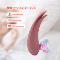 Juguete de Doble Estimulación para Mujeres Sucionador de Clítoris Impermeable y Vibrador - details 0