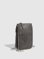 Bolso de mano con cuentas para mujer, bolso bandolera con cadena, bolso esmerilado para teléfono móvil, bolso con cremallera para mujer - details 22