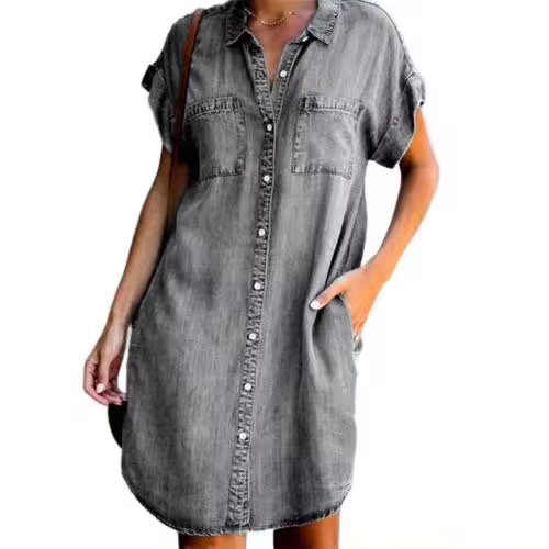 Vestido de mezclilla para mujer Vestidos de primavera y verano - 1