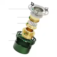 Accesorios para equipos de acampada, estufa, quemador de metal compacto, ultraligero y estable, estufa de alcohol portátil - details 4
