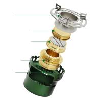 Accesorios para equipos de acampada, estufa, quemador de metal compacto, ultraligero y estable, estufa de alcohol portátil - details 4
