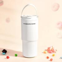 Taza de agua con pajita para coche de acero inoxidable 316, botella de agua aislada de doble bebida de 750ML, botella termo de gran capacidad a prueba de fugas - details 2