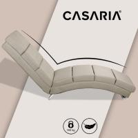 Chaise Longue Tumbona XXL London 186x89x55cm Sillón Ergonómico de Salón Oficina 180Kg Cuero Sintético Blanco - details 41