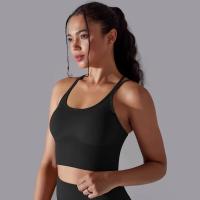 Sujetador de yoga sin costuras para mujer, sujetador deportivo cruzado de alto impacto, a prueba de golpes, top corto, transpirable, antisudor - details 12
