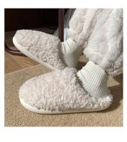 Zapatillas de casa de Color liso para mujer y niña, zapatos peludos, esponjosos, cálidos, japoneses, Invierno - details 3