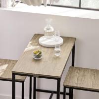 OGT03-N Juegos de Muebles Altas, Mesa de Cafetería, Juego de Balcón de 3 Piezas, Juego de Bar, 1 Mesa y 2 Sillas, ES - details 5