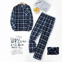 Trajes de casa para hombre, pantalones de manga larga, trajes para Otoño e Invierno, Pijamas para hombre, pijamas de franela con diseño a cuadros para hombre - details 12