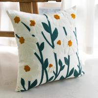 Funda de almohada bordada para sofá, cubierta decorativa con respaldo de flores, estilo nórdico, 1 unidad - details 4