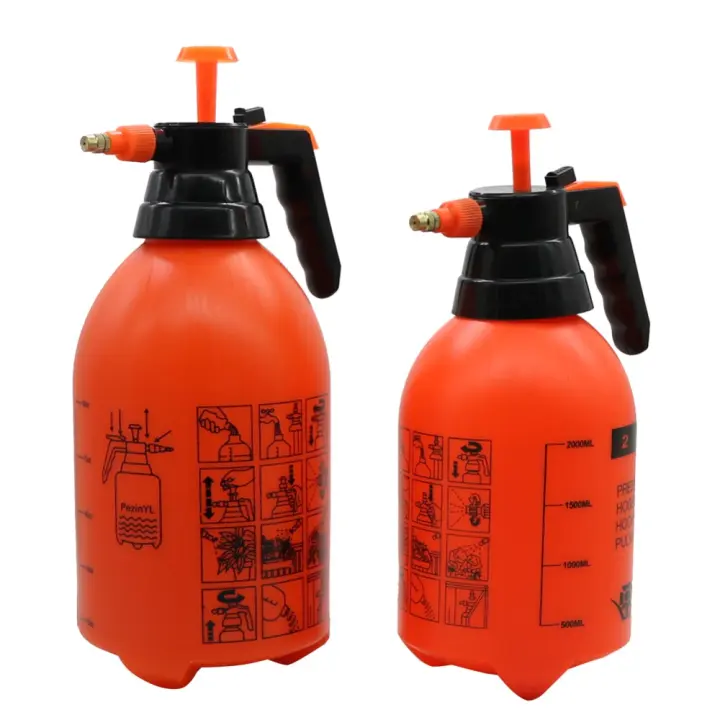 Pulverizador de presión manual de 2L y 3L, tipo bomba de boquilla de latón para riego de jardín, herramientas y equipos de jardinería, boquilla de niebla, 1 ud. - 1