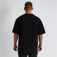 Camiseta de entrenamiento de manga corta para hombres Muscleguys Fitness Suelto Estilo casual para verano Material de poliéster - details 1