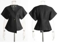 Chaleco Asimétrico para Mujer TRE Estilo Francés, Mangas Caídas, Botones de Cintura, Top sin Mangas Blanco - details 14