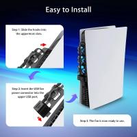 Accesorios para PS5, 3 ventiladores, sistema de refrigeración eficiente con luz LED para Sony Playstation 5, PS 5 Disc y consola de edición Digital - details 6