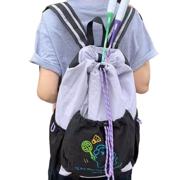 Mochila de almacenamiento de raqueta deportiva con dibujos de cachorros, bolso de hombro ligero de gran capacidad para Fitness, bolso de mano de nailon - 1