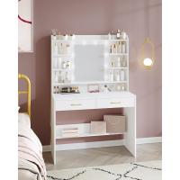 Tocador de Maquillaje con Espejo y Luz LED Estilo Morno para Dormitorio Salón 40x80x149cm - details 14