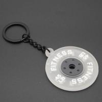 Mini llavero con placas de barra a la moda, llavero con placas de barra creativas de simulación, joyería con mancuernas, regalos colgantes de la serie Fitness - details 1