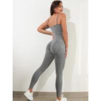 Mono de yoga sin costuras Mujer Correa de espagueti Ocio Entrenamiento Gimnasio Leggings Sujetador acolchado Monos de una pieza - details 17