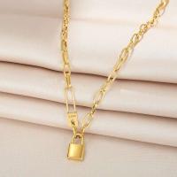 Colgante de Cerradura de Amor de Acero Inoxidable Cadena Gruesa con Estilo Punk Retro para Mujeres - details 2