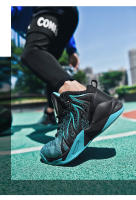 Zapatillas de baloncesto antideslizantes para hombre, zapatos deportivos transpirables, cómodos, para entrenamiento en el gimnasio, deportivas altas para niños - details 18