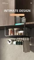 Cesta de préstamo para armario de cocina, portavasos para pañuelos de comedor, armario, mesa, estante para colgar, águila calva hueca desmontable, - details 6