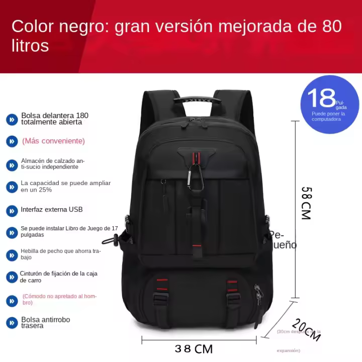 Al Aire Libre Montañismo Ocio gran Capacidad Premium Equipaje de Viaje Doble Hombro Estudiante Bolsa de la Escuela - 1