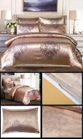Sábana de Lujo con Forro de Terciopelo Jacquard para Cama Doble Conjunto de Ropa de Cama Euro Sin Sábana Tamaño 220x240 - details 7