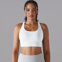 Sujetador de yoga para mujer, ropa interior que absorbe los golpes, correas cruzadas para los hombros, top corto Fiess, deportes a prueba de golpes - details 1