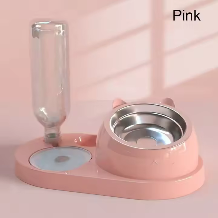 Bol para Mascotas 2 en 1, Dispensador de Agua Automático para Gatos y Perros - 1