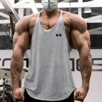 Muscleguys-Camiseta de tirantes para hombre, camiseta sin mangas con estampado de marca para culturismo, entrenamiento y gimnasio - details 1
