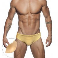 Jessborn pantalones cortos de natación para hombre, bañador profesional de color sólido brillante, a la moda, de cintura baja, para entrenamiento en la playa - details 0