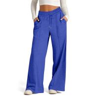 Pantalones deportivos de pierna ancha y cintura alta para mujer, pantalones de yoga casuales, jogger de cintura baja, estilo casual, algodón, hasta el tobillo - details 10