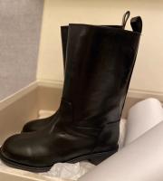 Botas vaqueras occidentales de piel para mujer, botines cortos, botas Martin versátiles - details 6