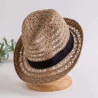Sombreros de paja de Jazz de verano para mujer, sombrero para el sol tejido transpirable colorido, gorra cubana para hombre, ucky plegable - details 3