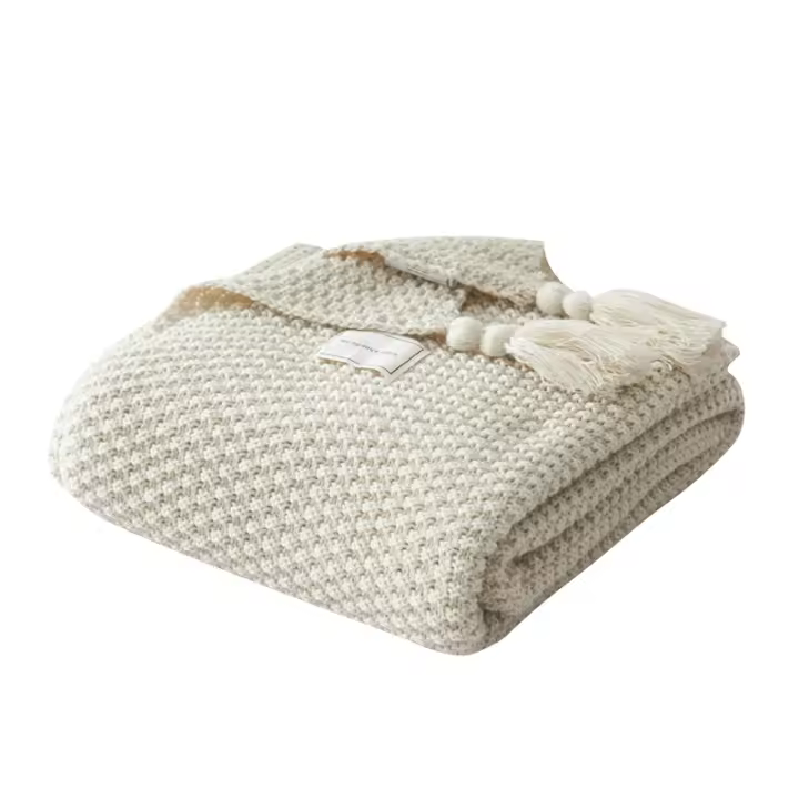 Thread Blanket Plaid Beige Grey Coffee Throw Blanket for Winter Warm Christmas Bed Sofa Knitted Blanket manta sofa decorativa - 1