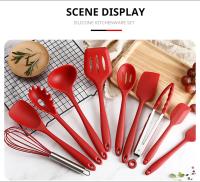 Juego De Cocina De Silicona 10 PCS Herramientas De Cocina Y Hornear Cuchara Espátula Raspador Accesorios De Cocina Ecológicos - details 0