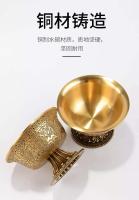 Bol de Auspicio de Cobre de Buda Copa de Agua Santa de Guanyin, Dios de la Riqueza - details 3