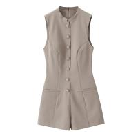 TRAFZA-suéter plisado versátil con un solo cuello para mujer, Jersey ajustado con adornos de Metal, diseño elegante, 2025 - details 1