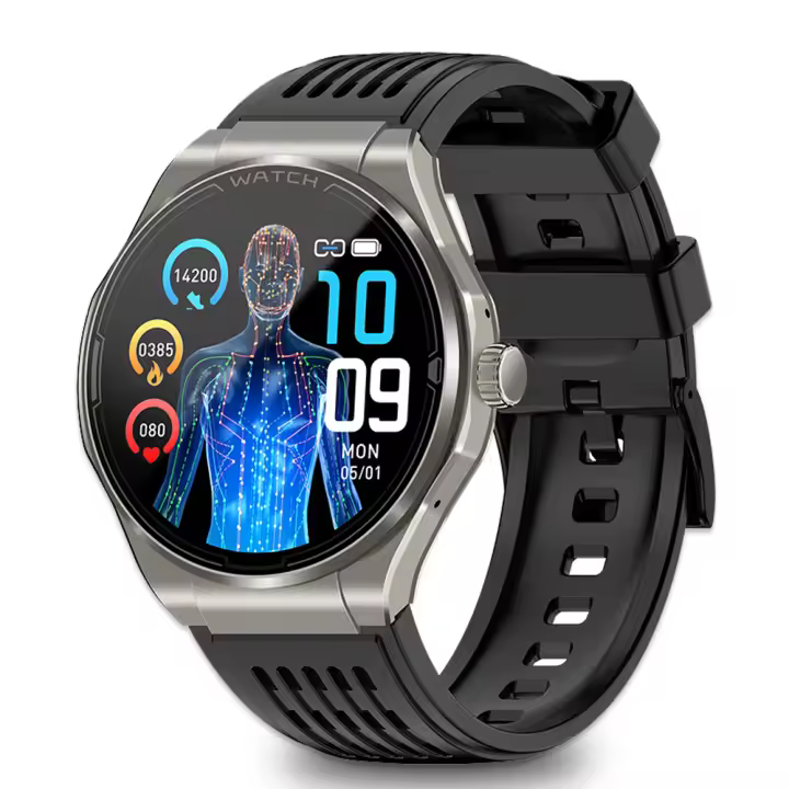Reloj inteligente JA03, dispositivo con llamada de emergencia SOS, detección de frecuencia cardíaca, giro de muñeca, pantalla brillante, Bluetooth, AMOLED, novedad de 2024 - 1