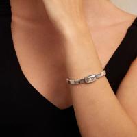 Pulsera geométrica de obsidiana negra personalizada para hombres y mujeres - details 5