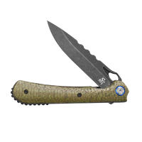 Cuchillo Plegable Sitivien ST145 con Hoja de Acero 14C28N y Mango de Micarta/G10 para Uso Doméstico Camping y Supervivencia EDC Herramienta de Hojalata - details 5