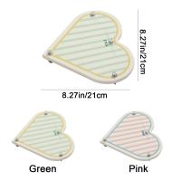 Bandeja de baño de barro de diatomeas con patrón de corazón, estante de almacenamiento de baño antideslizante de secado rápido, absorbente de agua a prueba de humedad - details 0