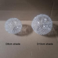 Reemplazo de pantalla de vidrio G9 transparente, globo, alambre de aluminio, Agujero exterior de 20mm, cubierta de bombilla G9 para soporte de enchufe de tornillo de 2cm - details 0